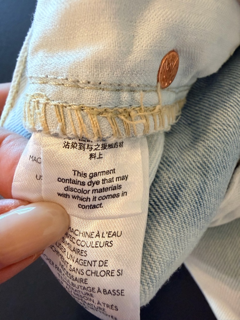 We The Free distressed straight leg jeans, ultralight wash, 100% Cotton, size 28 - Picture 14 of 14